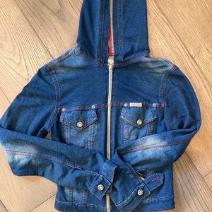 Italian crop top zip up sweater size XS